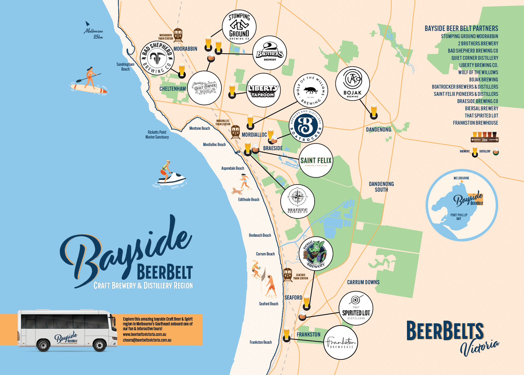 Bayside Beer Belt Map Bayside Beer Belt