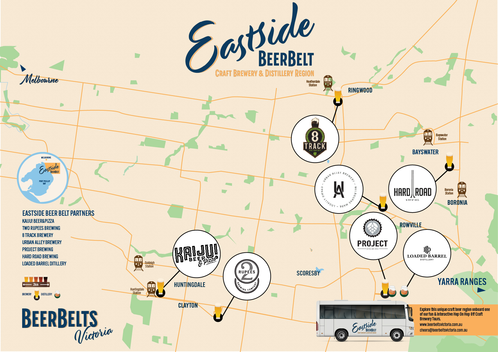 Eastside Beer Belt Map 2 Eastside Map