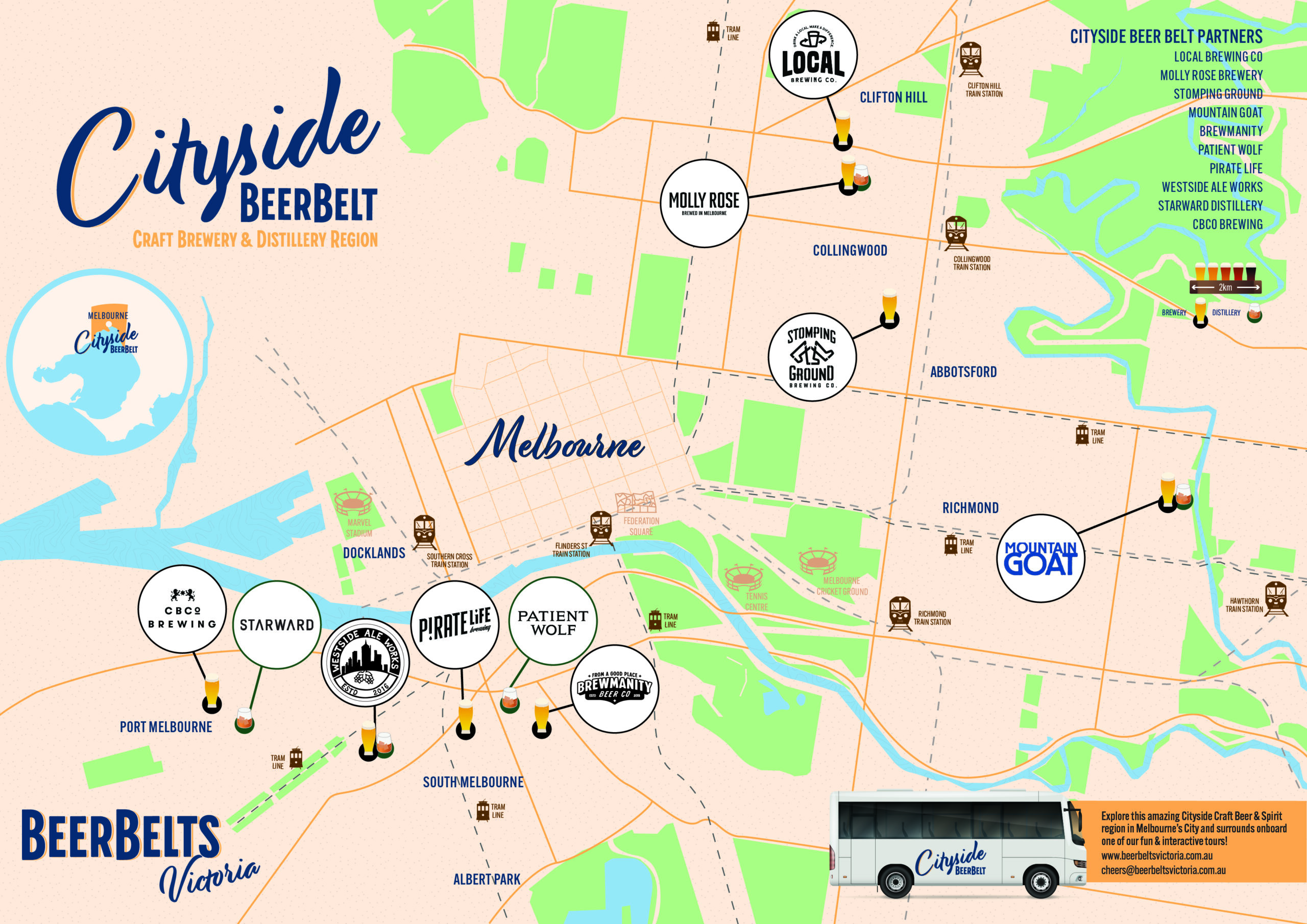Cityside Beer Belt Map Cityside Beer Belt